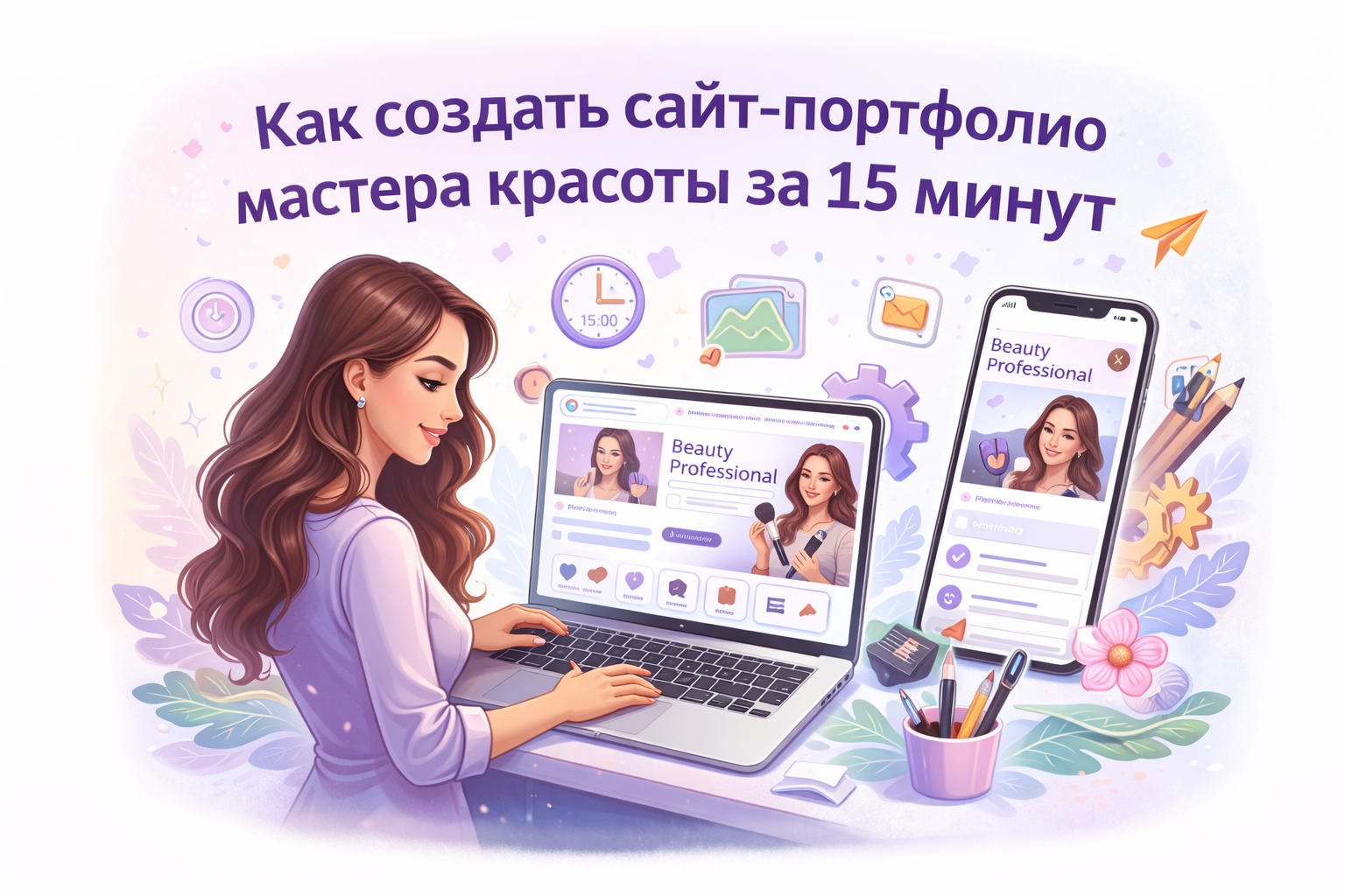 Как создать сайт-портфолио мастера красоты за 15 минут